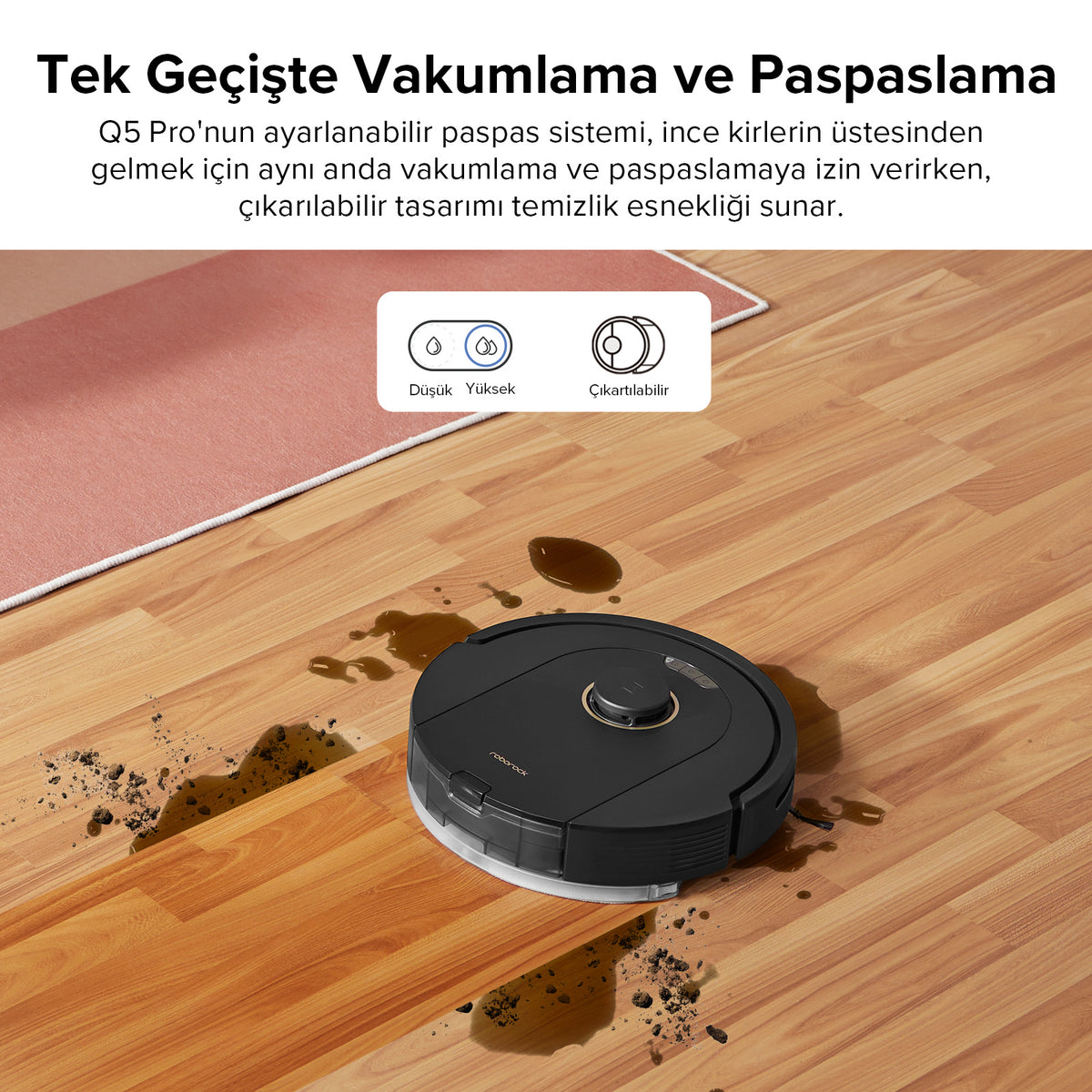 Roborock Q5 Pro+ Robot Süpürge | Roborock Türkiye Resmi Sitesi